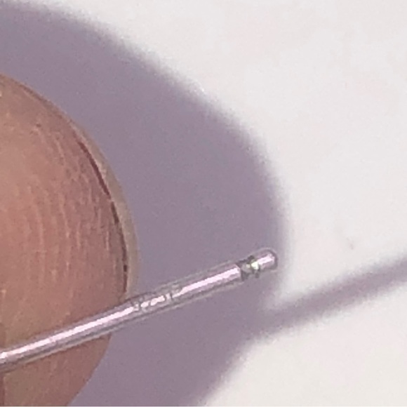 VTG Sterling Silver & Clear / White Round Cz Stud Earrings 7mm - Picture 4 of 6